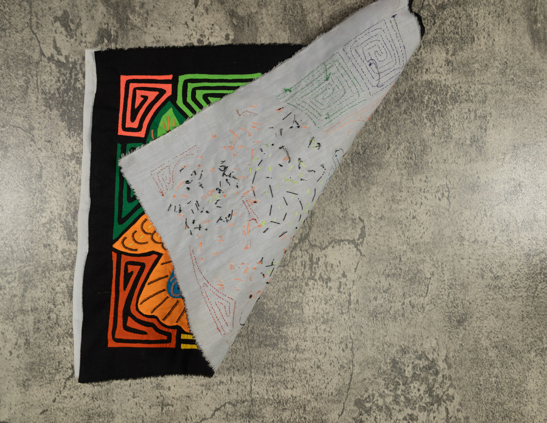 Colorful Red Toucan Pair Mola