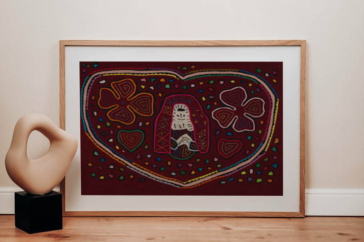 Traditional Kuna Woman Full OF Love Mola