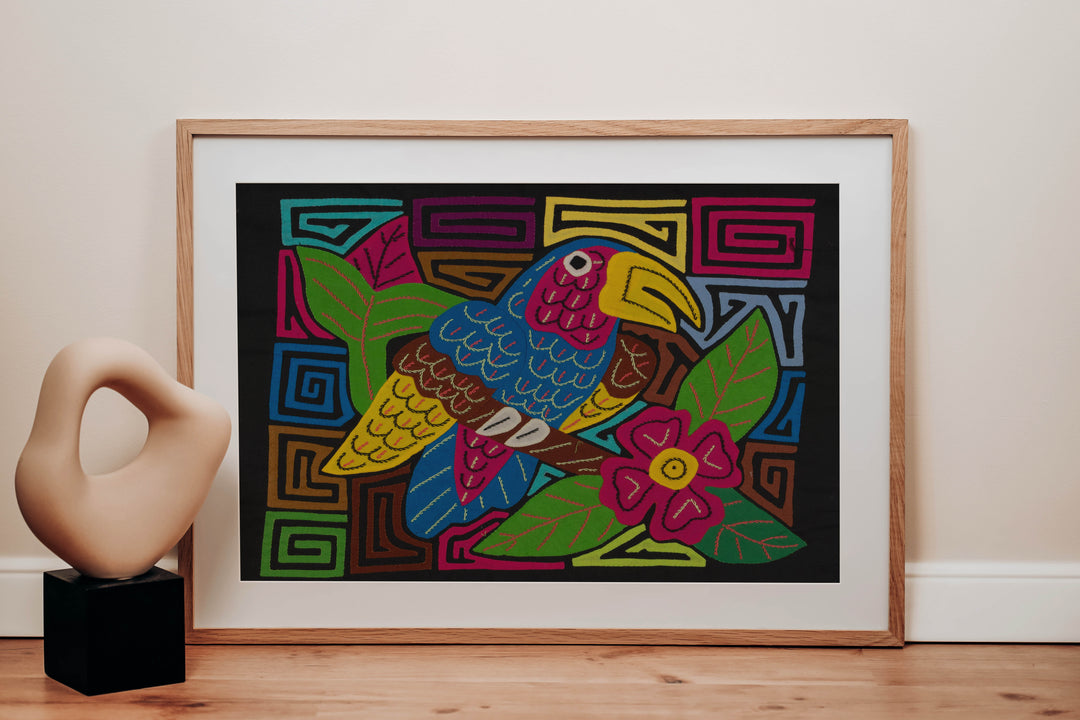 Fantasy Red Blue And Yellow Toucan Bird Mola
