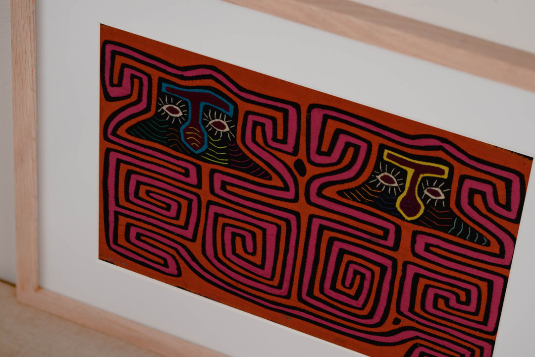 Traditional Orange And Pink Big Cheek Mola