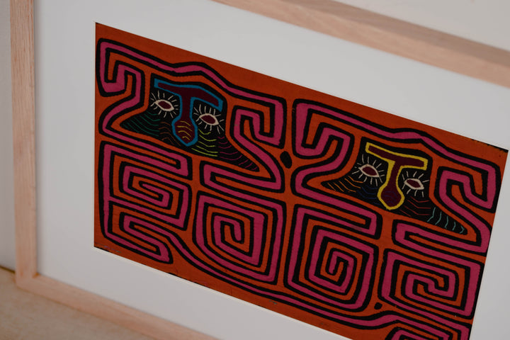 Traditional Orange And Pink Big Cheek Mola