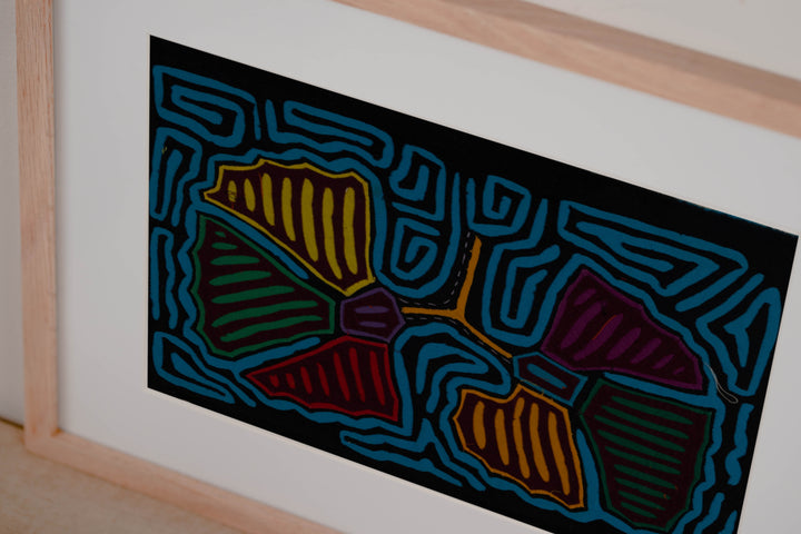 Classic Black And Blue Autumn Leaves Mola