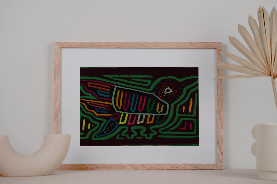 Classic Green And Maroon Jungle Bird Mola