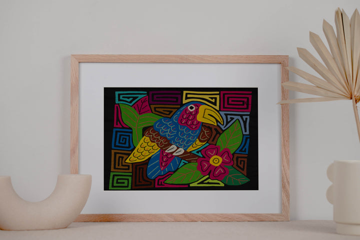 Fantasy Red Blue And Yellow Toucan Bird Mola