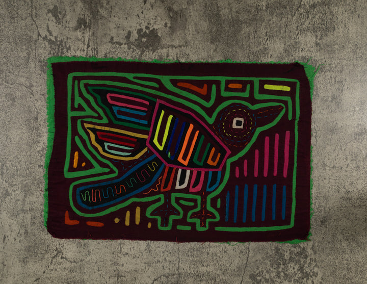 Classic Maroon And Green Jungle Bird Mola