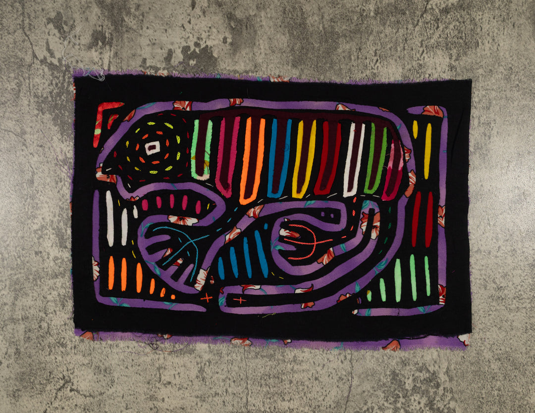 Vintage Black And Purple Gecko Mola