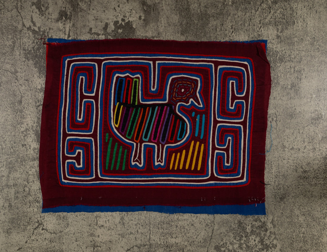 Classic Maroon Blue And White Duck Mola