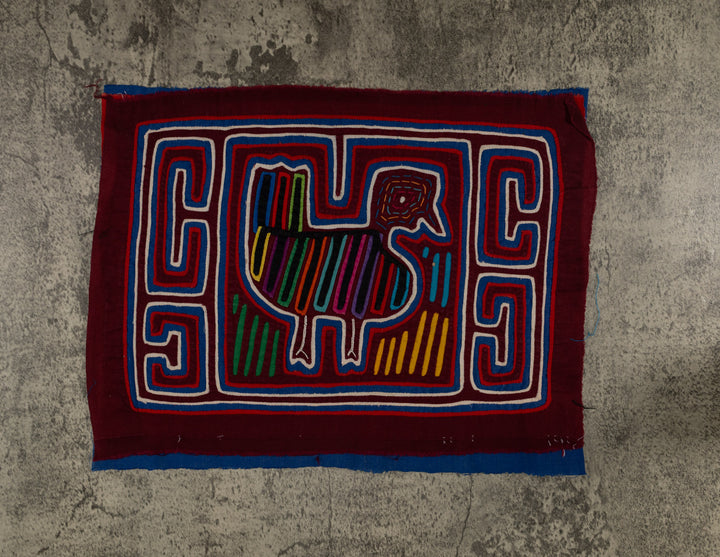 Classic Maroon Blue And White Duck Mola