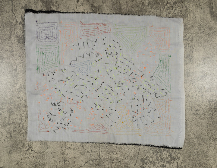 Colorful Red Toucan Pair Mola