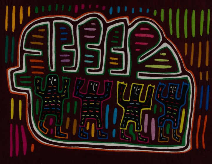 Burgundy And White Boat People Mola