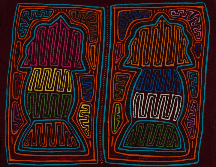 Traditional Burgundy And Blue Classic Design Mola