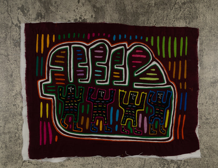 Burgundy And White Boat People Mola