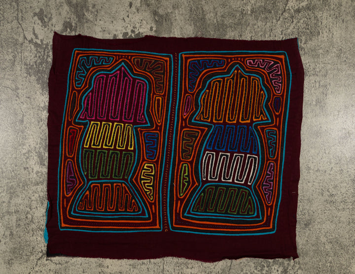Traditional Burgundy And Blue Classic Design Mola