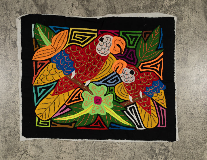 Fantasy Red Blue And Yellow Two Parrot Bird Mola