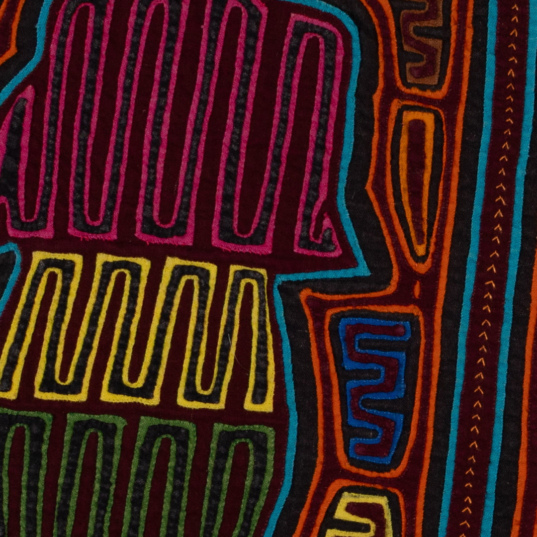 Traditional Burgundy And Blue Classic Design Mola