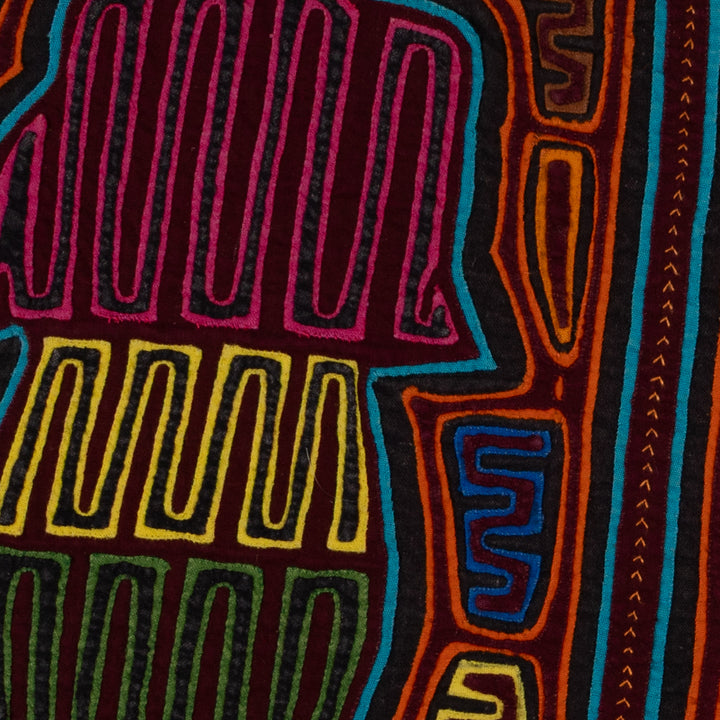 Traditional Burgundy And Blue Classic Design Mola