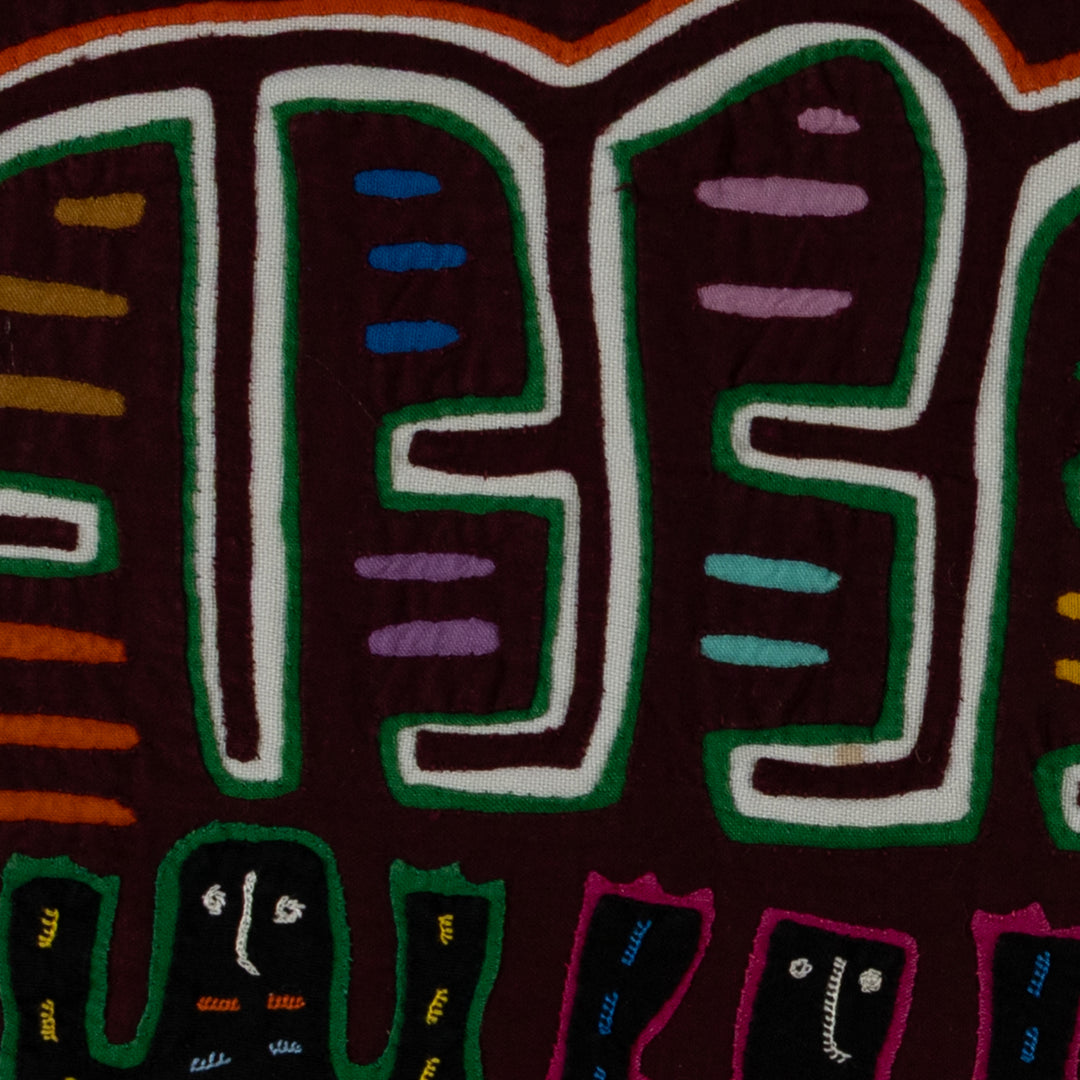 Burgundy And White Boat People Mola