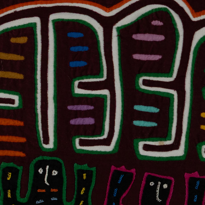 Burgundy And White Boat People Mola