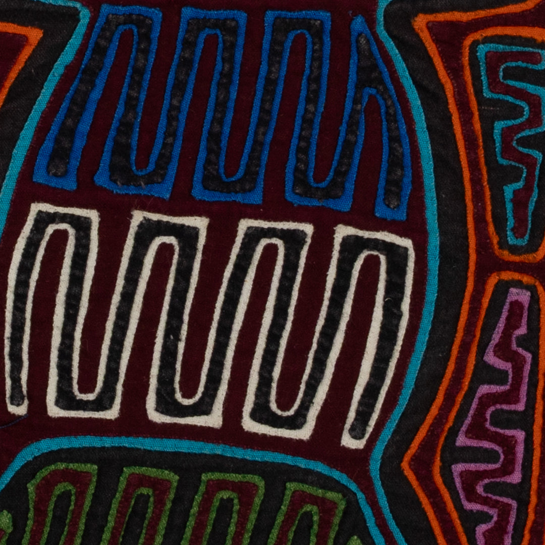 Traditional Burgundy And Blue Classic Design Mola