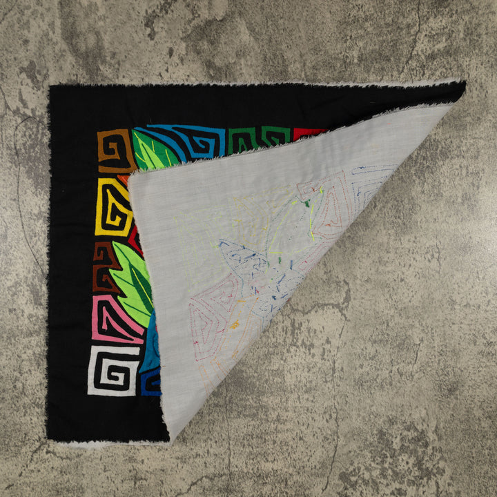 Fantasy Orange Blue And Yellow Happy Butterfly Mola