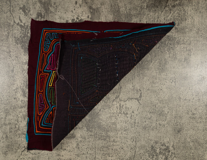 Traditional Burgundy And Blue Classic Design Mola