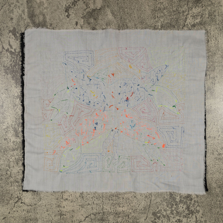 Fantasy Orange Blue And Yellow Happy Butterfly Mola