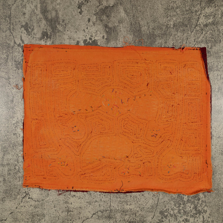 Traditional Burgundy And Orange Duck Galore Mola