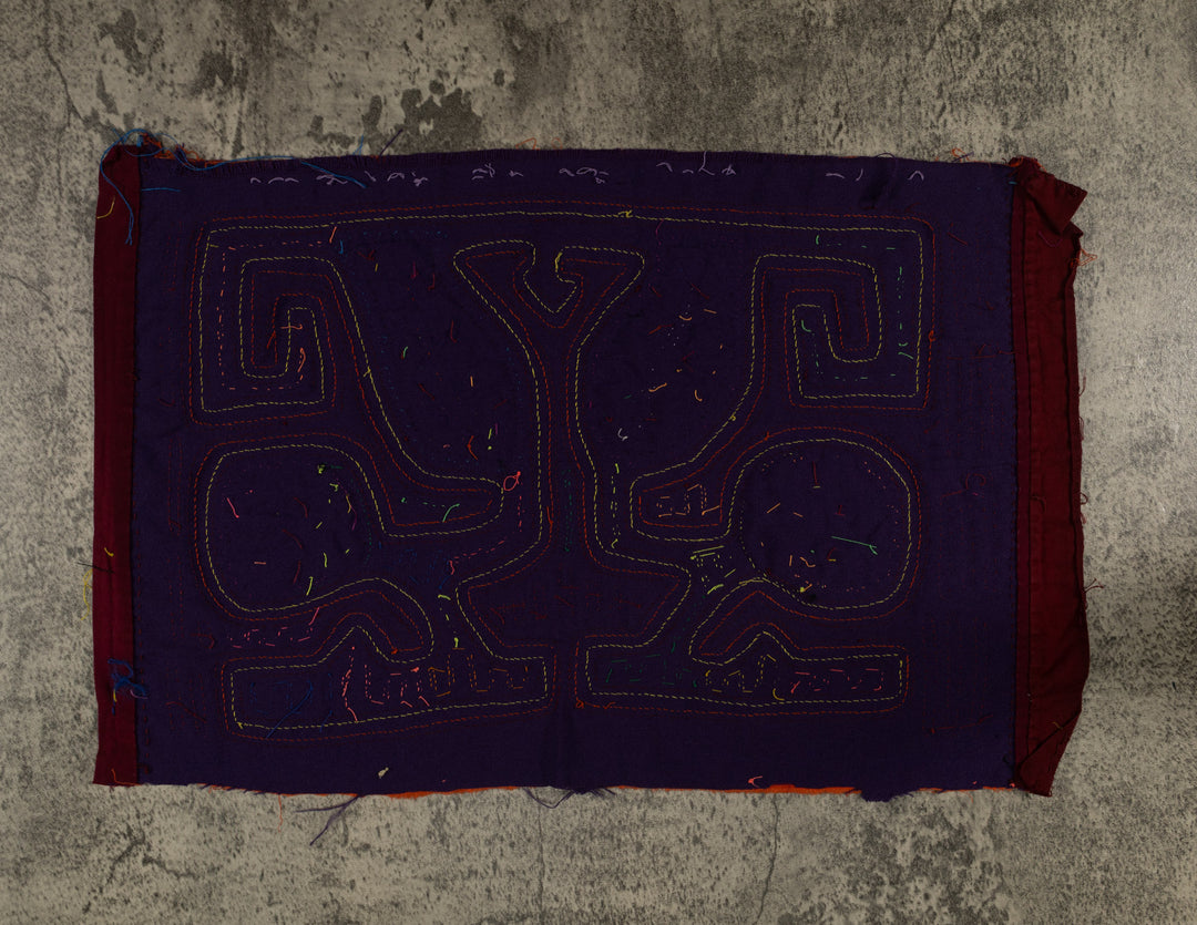 Classic Burgundy And Yellow Happy Octopus Mola