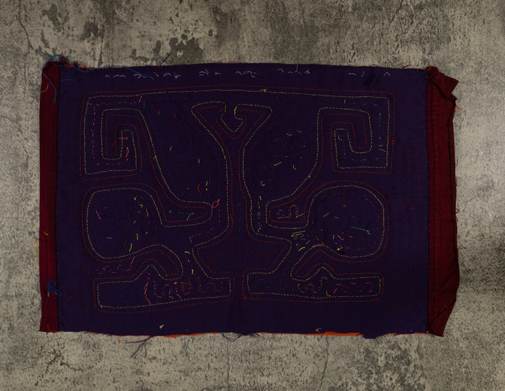 Classic Burgundy And Yellow Happy Octopus Mola