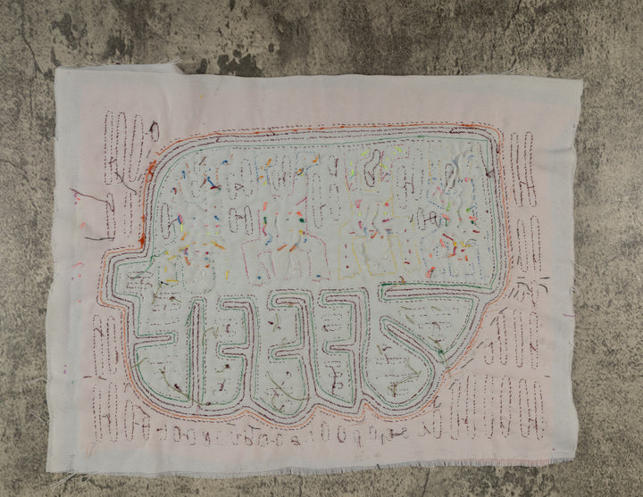 Burgundy And White Boat People Mola