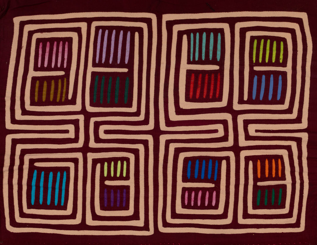 Traditional Burgundy And Cream Classic Design Mola