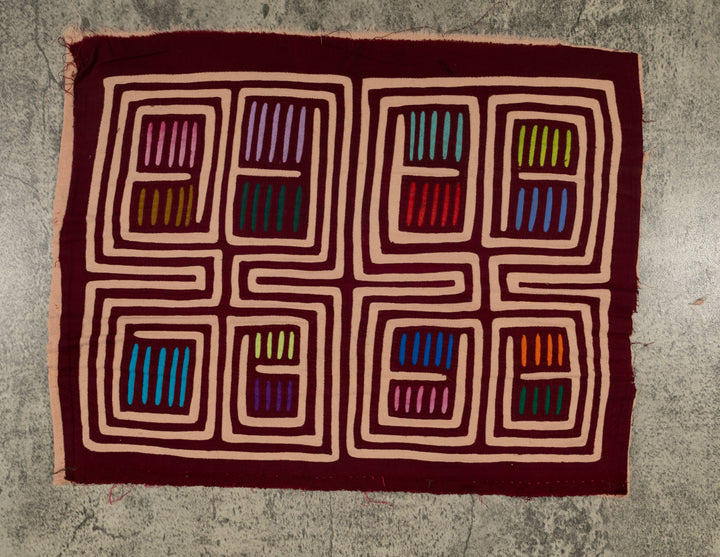 Traditional Burgundy And Cream Classic Design Mola