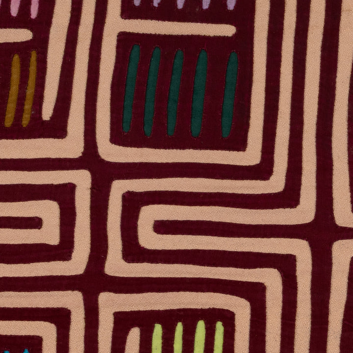 Traditional Burgundy And Cream Classic Design Mola