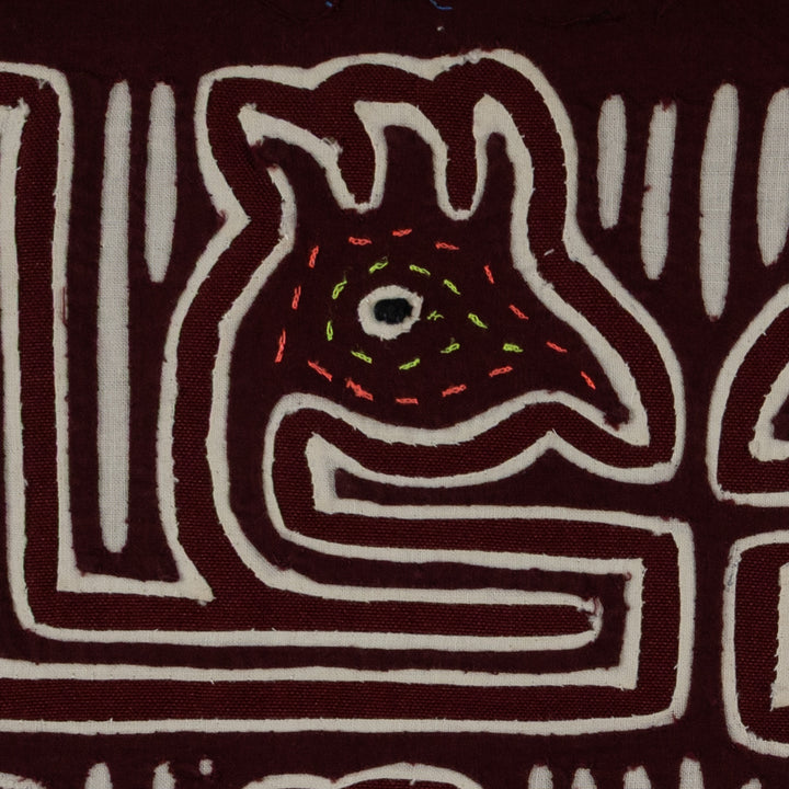 Burgundy And White Bird Head Mola