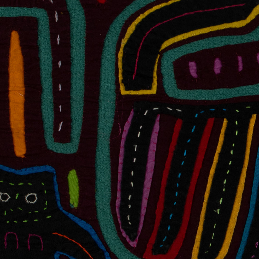 Traditional Burgundy And Green Bird and Fishy Ghost Mola