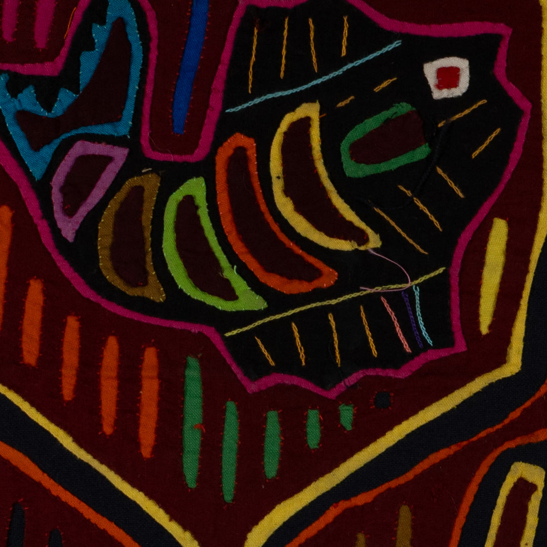 Traditional Maroon Orange And Yellow Fish Mola