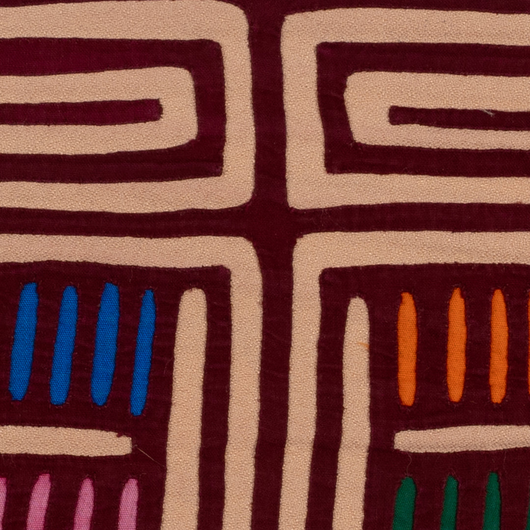 Traditional Burgundy And Cream Classic Design Mola