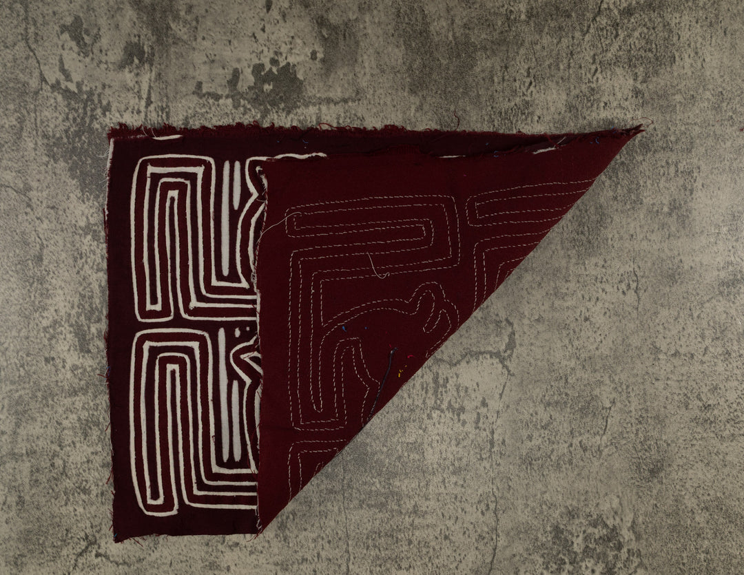 Burgundy And White Bird Head Mola