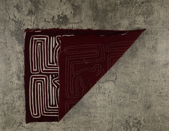 Burgundy And White Bird Head Mola