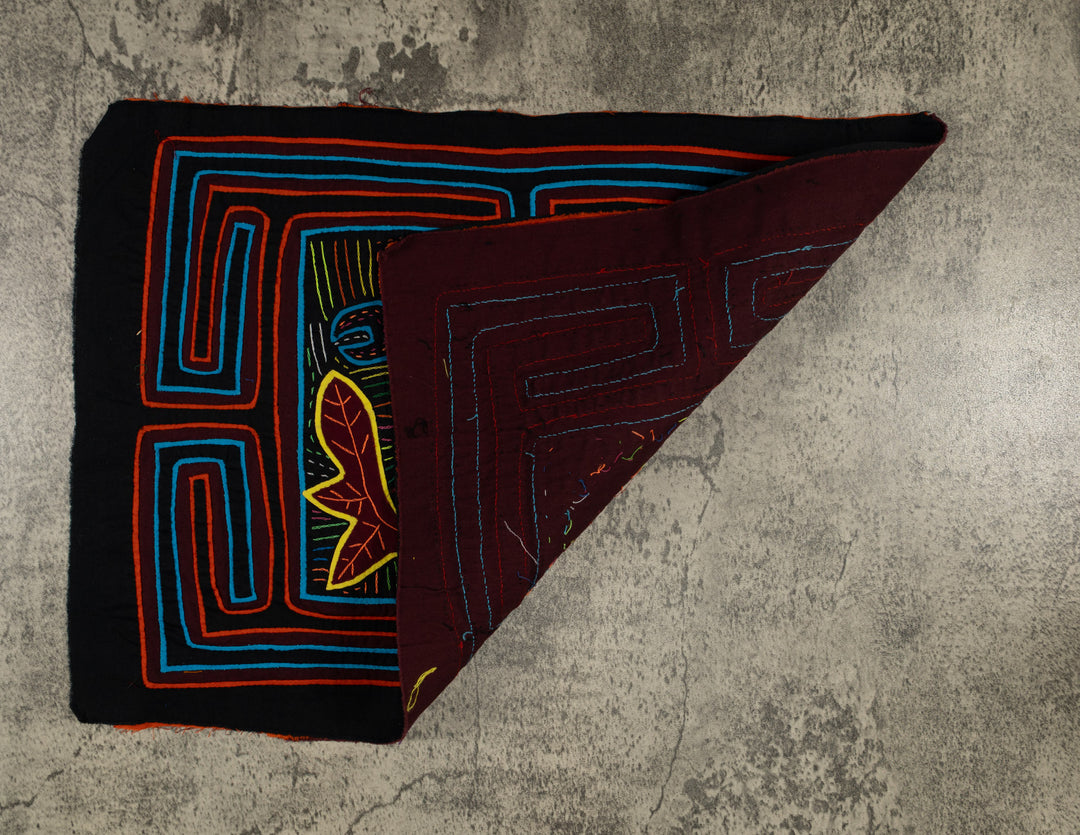 Traditional Red Orange And Blue Rainforest Bird Mola