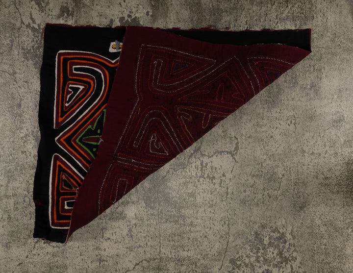 Traditional Black White And Orange Classic Design Mola