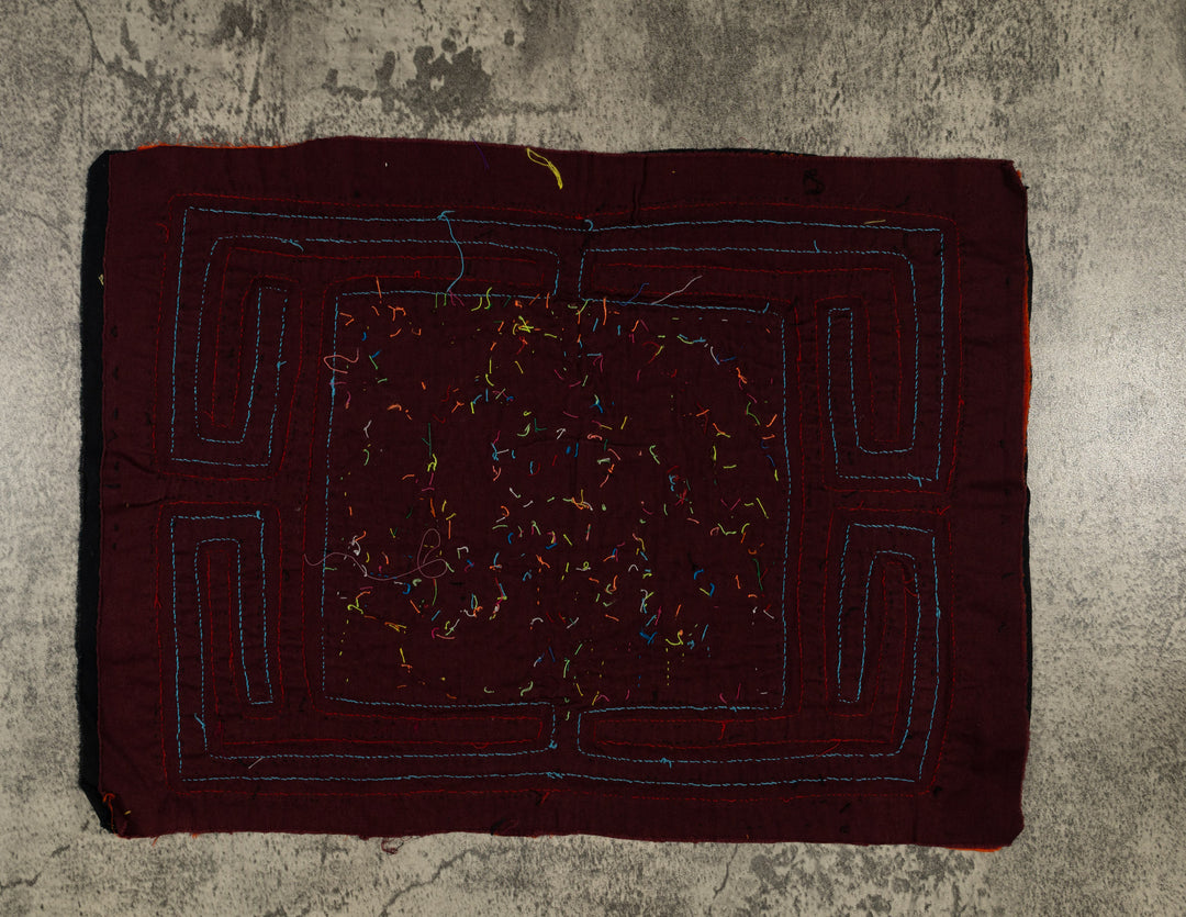 Traditional Red Orange And Blue Rainforest Bird Mola