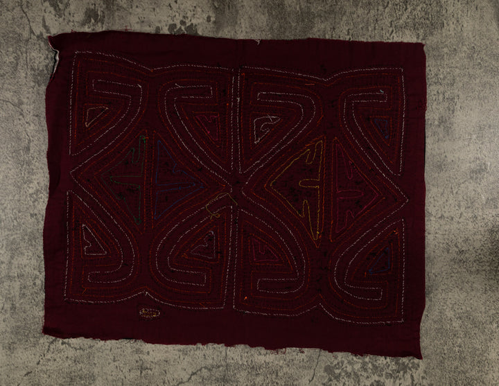 Traditional Black White And Orange Classic Design Mola