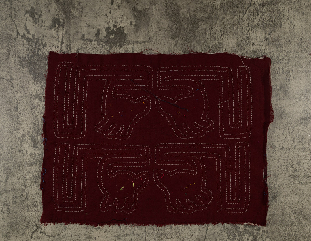 Burgundy And White Bird Head Mola