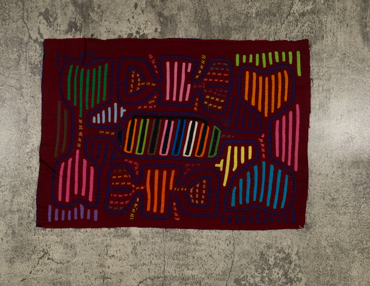 Vintage Burgundy And Blue Classic Design Mola