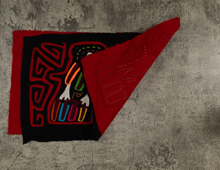Classic Black And Red Bird Mola