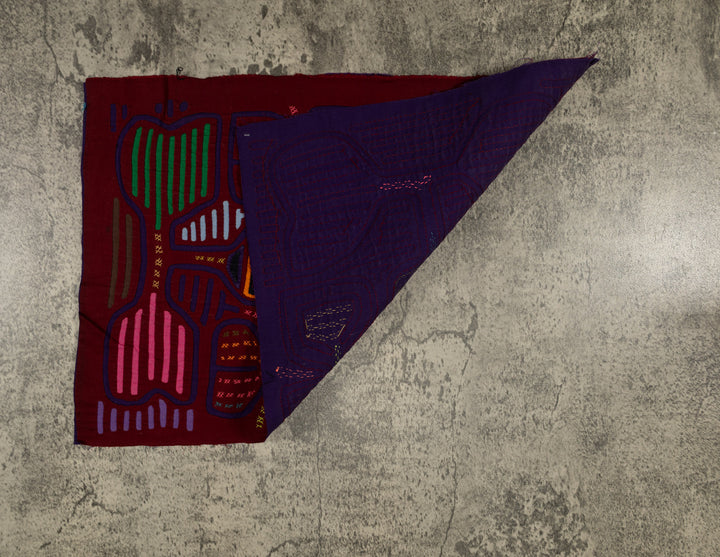 Vintage Burgundy And Blue Classic Design Mola