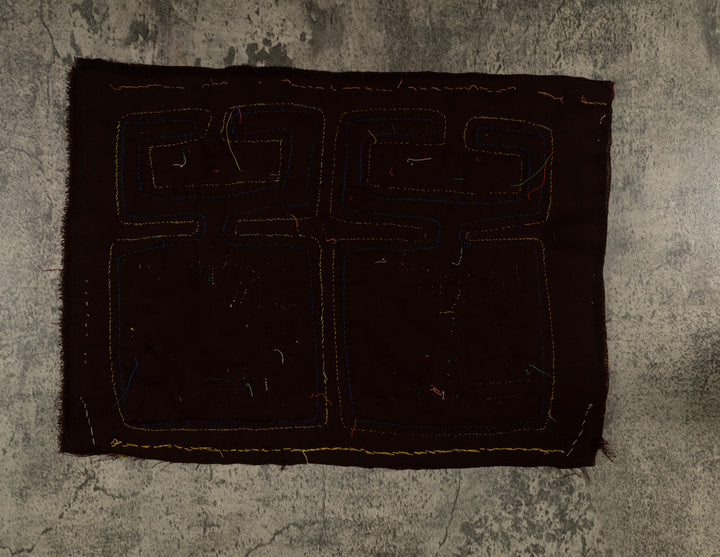 Traditional Burgundy Parrot Toucan And Snake Mola