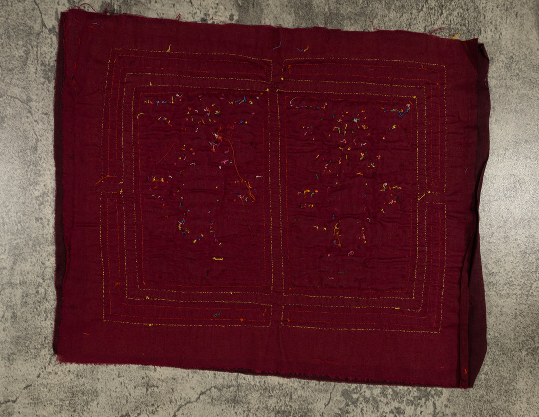 Traditional Red Orange And Yellow Rainforest Cat Mola