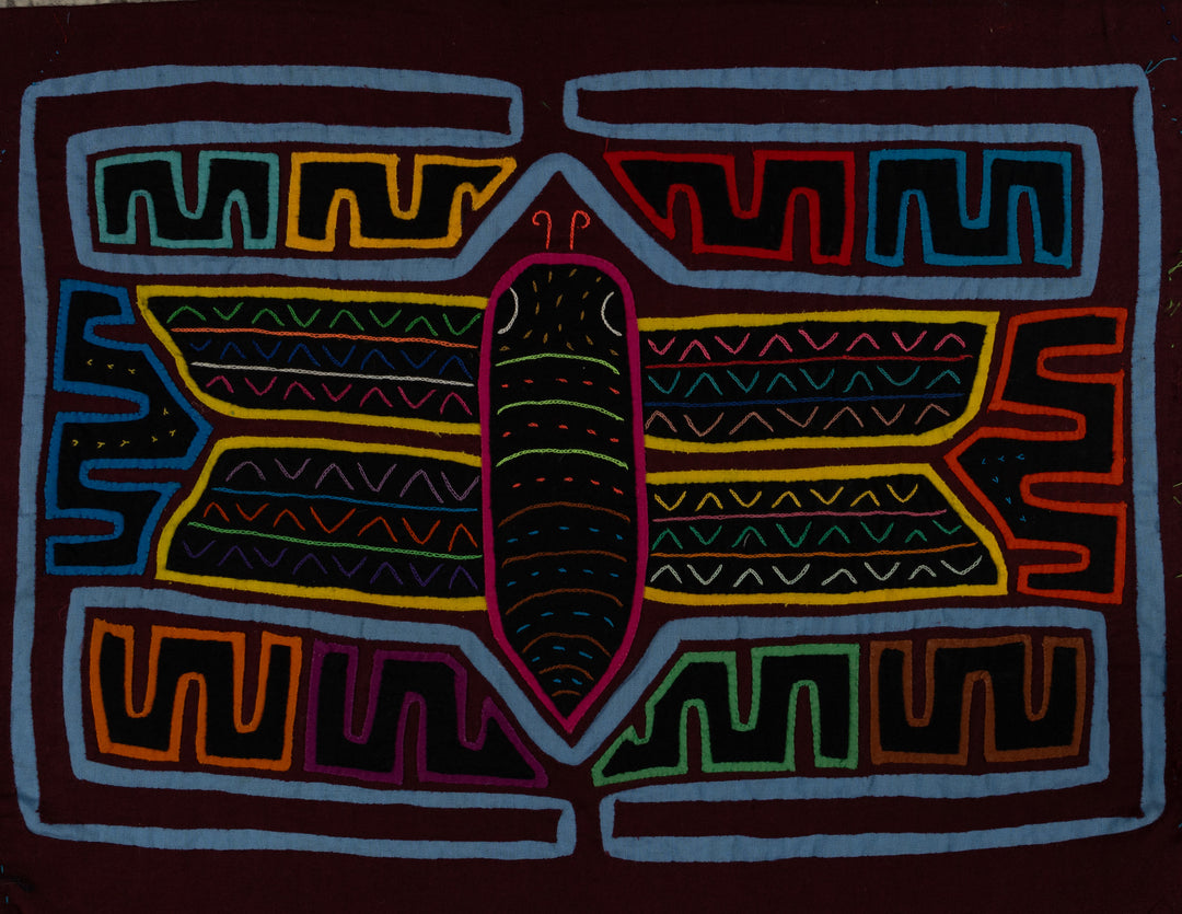 Classic Burgundy And Blue Butterfly Mola